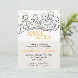 Cartes d'invitation pour les 59 ans dîner Enregist