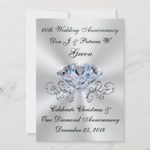 Cartes d'invitation pour les 60 ans de commandes s