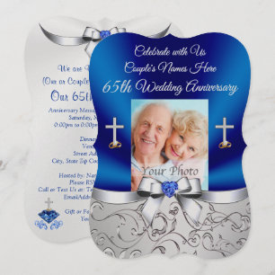 Cartes d'invitation pour les 65 ans de mariage de 