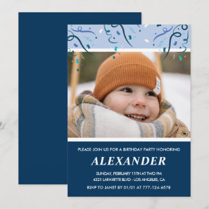 Cartes d'invitation pour les 6 ans d'un garçon Pho