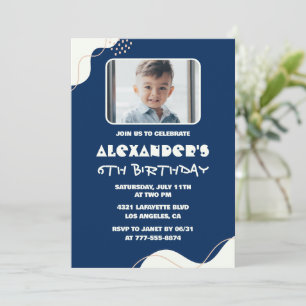 Cartes d'invitation pour les 6 ans garçon Photo Si