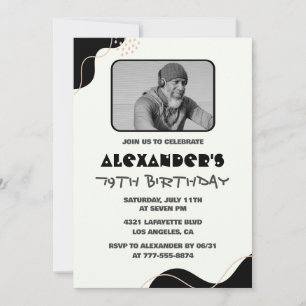 Cartes d'invitation pour les 79 ans d'hommes noirs