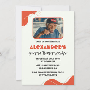 Cartes d'invitation pour les 95 ans des hommes Mod