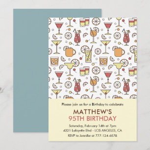 Cartes d'invitation pour les 95 ans Hommes Motif C