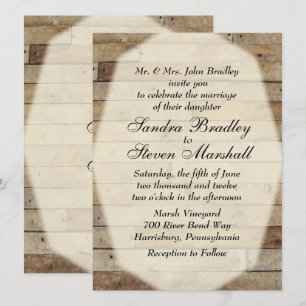 Cartes d'invitation pour mariage champêtre