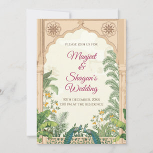 Cartes d'invitation pour mariage indien et cartes