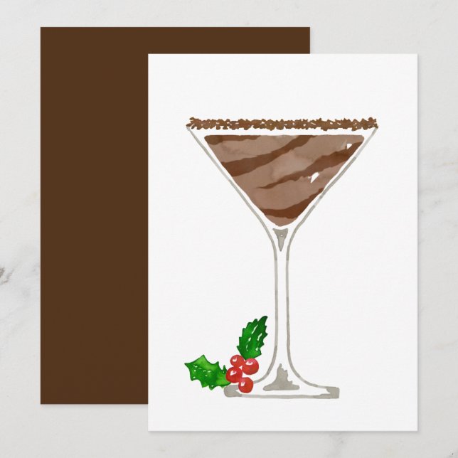 Cartes d'invitation pour Martini au Chocolat (Devant / Derrière)