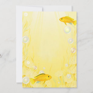 Cartes d'invitation pour poissons d'aquarium Cichl