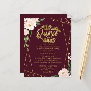 Cartes d'invitation pour Quinceanera pas chères Go