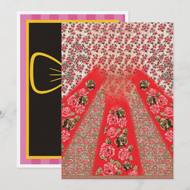 Cartes d'invitation pour remise de diplômes, anniv (Devant / Derrière)