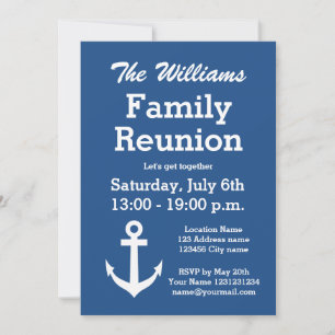 Cartes d'invitation pour réunion de famille avec a