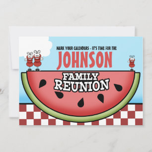 Cartes d'invitation pour réunion de famille pique-