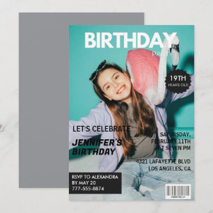 Cartes d'invitation pour ses 19 ans Magazine Cover
