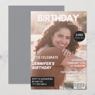 Cartes d'invitation pour ses 23 ans Magazine Cover