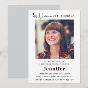 Cartes d'invitation pour ses 66 ans modernes avec