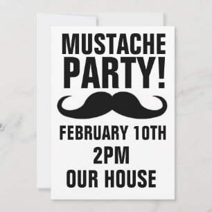 CARTES D'INVITATION POUR SOIRÉE À MOUStache