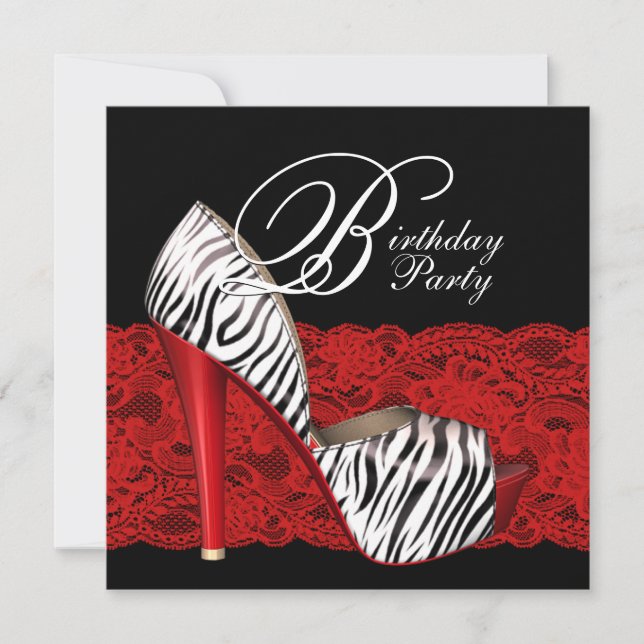 Cartes d'invitation pour soirée au thème de chauss (Devant)