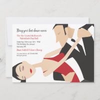 Cartes d'invitation pour soirée dansante