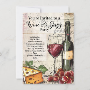 Cartes d'invitation pour soirée de dégustation de 