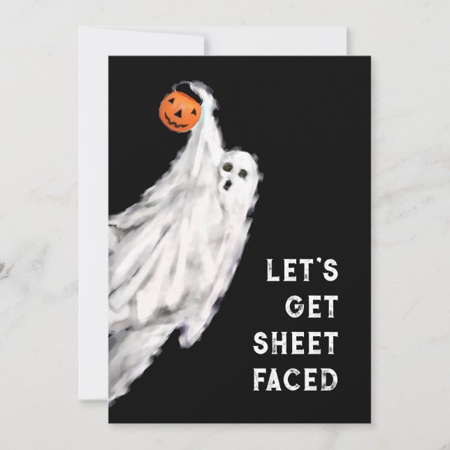 Cartes d'invitation pour soirée d'Halloween pour a (Devant)