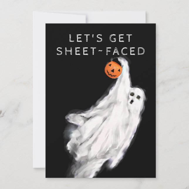 Cartes d'invitation pour soirée d'Halloween pour a (Devant)
