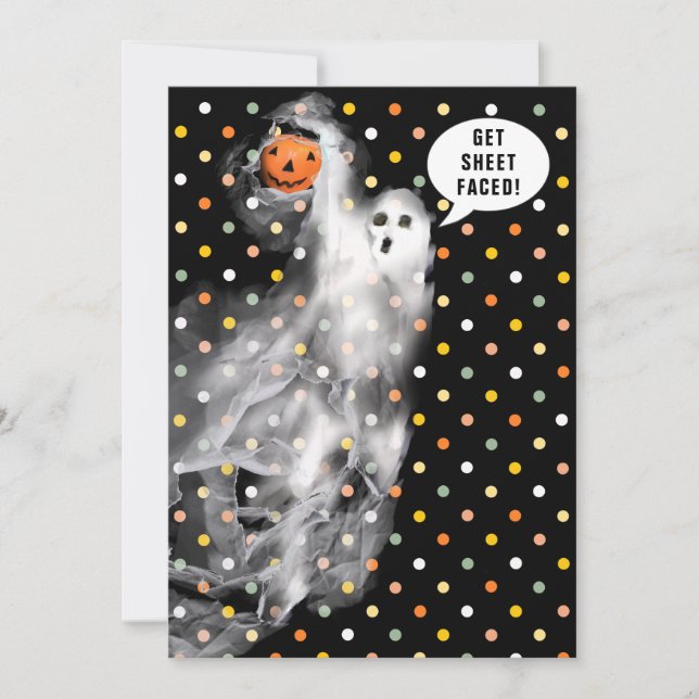 Cartes d'invitation pour soirée d'Halloween pour a (Devant)