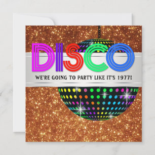 Cartes d'invitation pour soirée disco