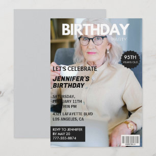 Cartes d'invitation pour son 95e anniversaire pour