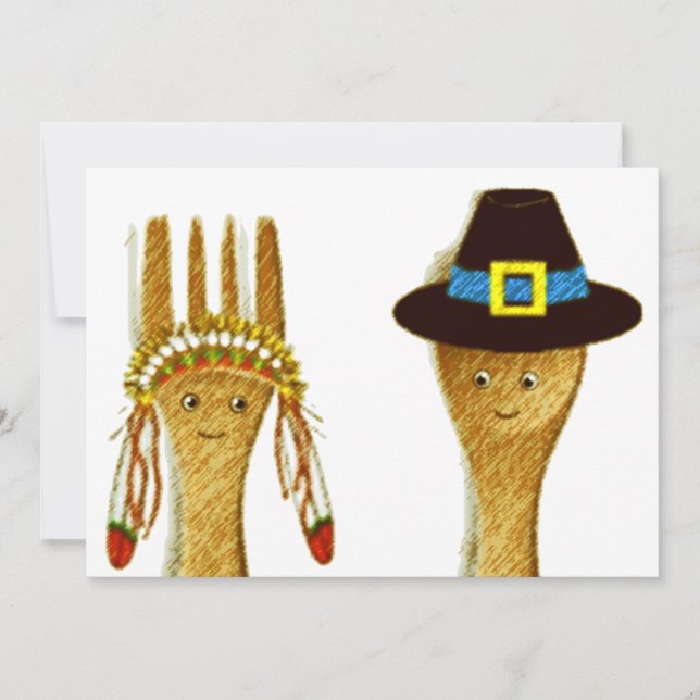 Cartes d'invitation pour Thanksgiving (Devant)