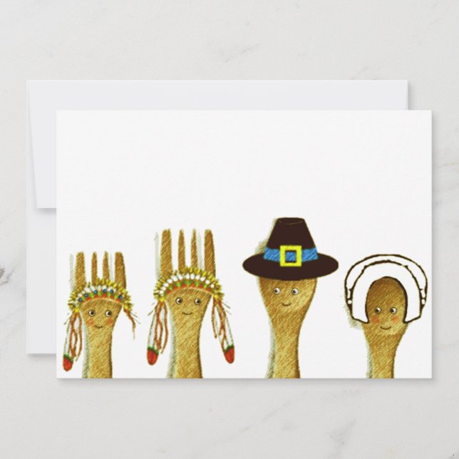 Cartes d'invitation pour Thanksgiving (Devant)