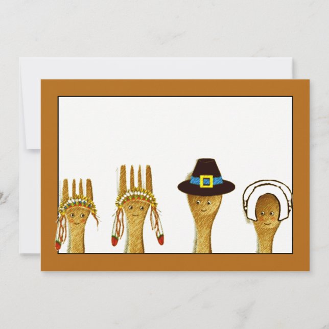 Cartes d'invitation pour Thanksgiving (Devant)