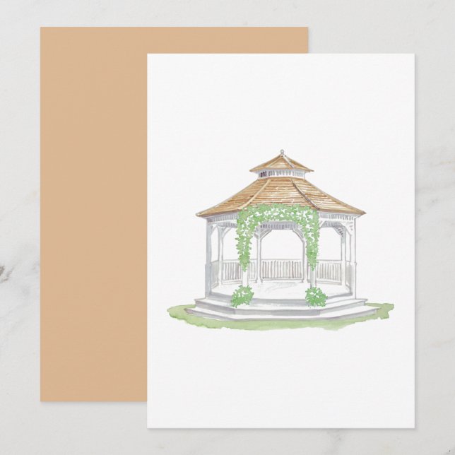 Cartes d'invitation pour tonnelle (Devant / Derrière)