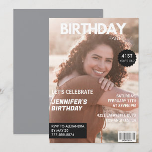 Cartes d'invitation pour un 41e anniversaire moder