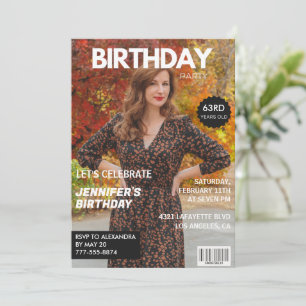 Cartes d'invitation pour un 63e anniversaire moder