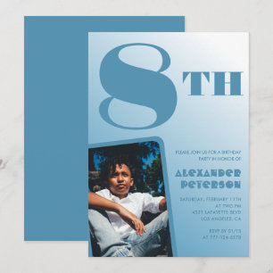 Cartes d'invitation pour un 8ème anniversaire avec