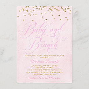Cartes d'invitation pour un brunch de baby shower