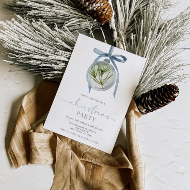 Cartes d'invitation pour un Noël Bleu (Créateur téléchargé)