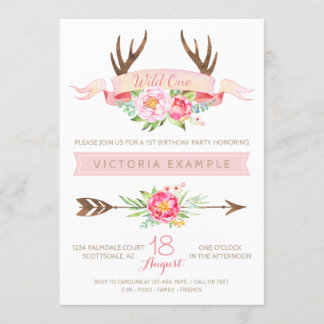 Cartes d'invitation pour un premier anniversaire T
