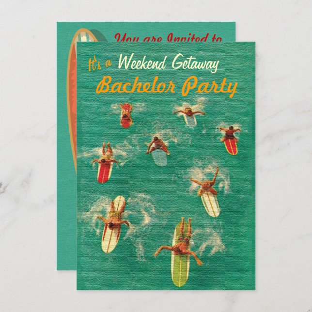 Cartes d'invitation pour un week-end d'enterrement (Devant / Derrière)