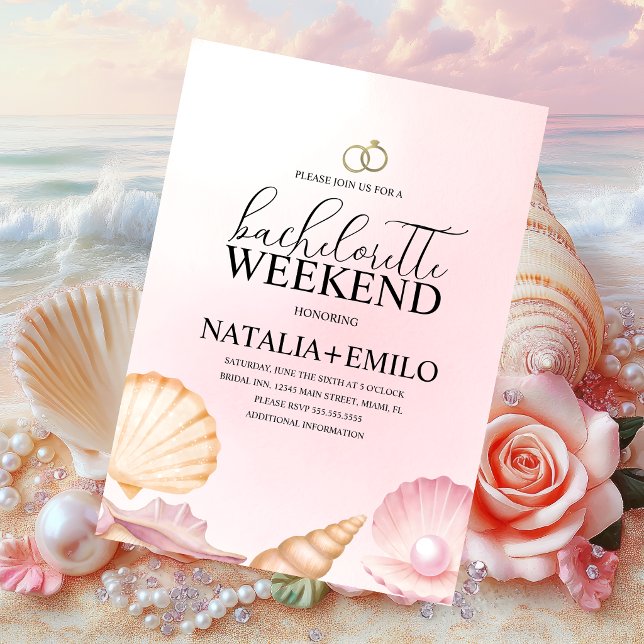 Cartes d'invitation pour un weekend entre filles s (Créateur téléchargé)