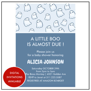 Cartes d'invitation pour une baby shower Halloween