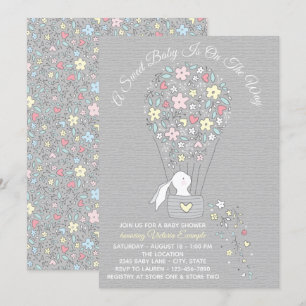Cartes d'invitation pour une baby shower neutre en