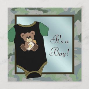 Cartes d'invitation pour une Baby Shower pour garç