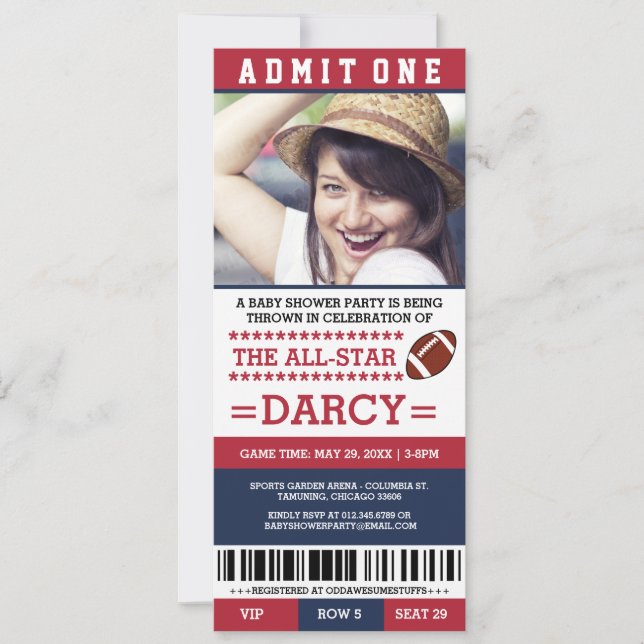 Cartes d'invitation pour une Baby Shower sur le th (Devant)