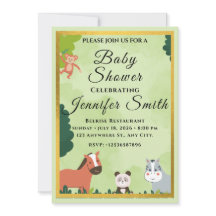Cartes d'invitation pour une baby shower sur le th