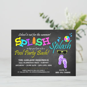 Cartes d'invitation pour une fête au bord de la pi