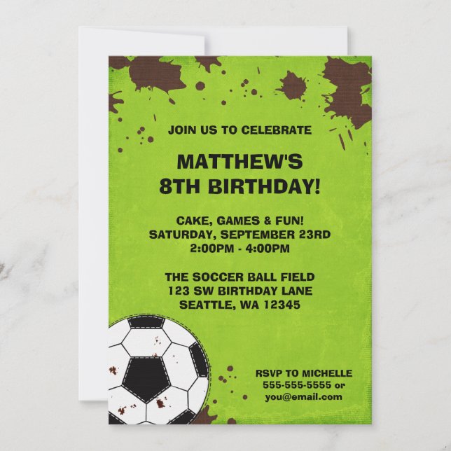 Cartes d'invitation pour une fête d'anniversaire a (Devant)