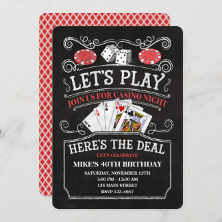 Cartes d'invitation pour une fête d'anniversaire a