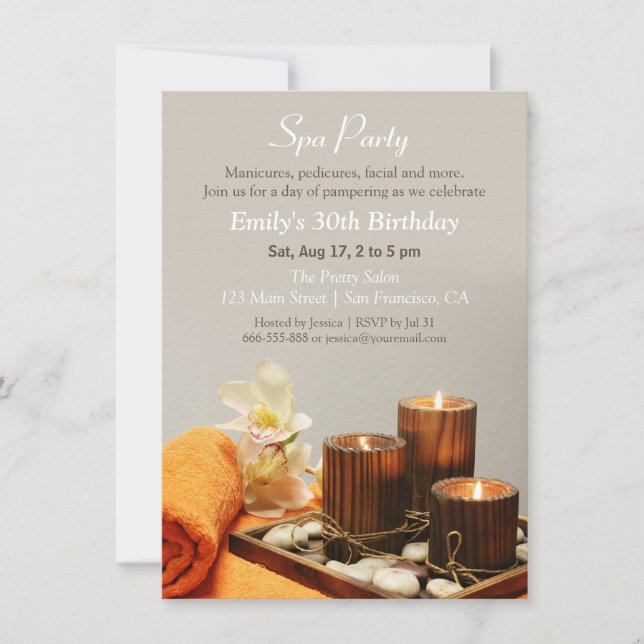 Cartes d'invitation pour une fête d'anniversaire a (Devant)