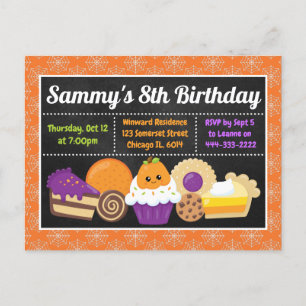 Cartes d'invitation pour une fête d'anniversaire a